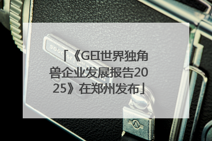 《GEI世界独角兽企业发展报告2025》在郑州发布