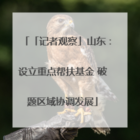 「记者观察」山东：设立重点帮扶基金 破题区域协调发展
