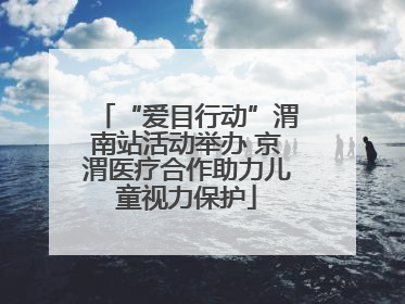 “爱目行动”渭南站活动举办 京渭医疗合作助力儿童视力保护