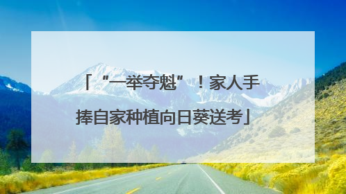 “一举夺魁”！家人手捧自家种植向日葵送考