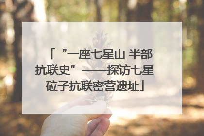 “一座七星山 半部抗联史”——探访七星砬子抗联密营遗址