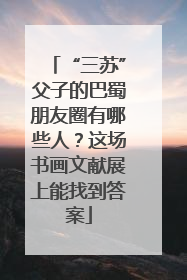 “三苏”父子的巴蜀朋友圈有哪些人？这场书画文献展上能找到答案