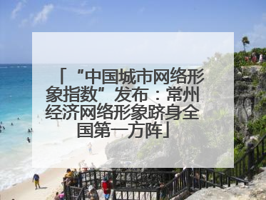 “中国城市网络形象指数”发布：常州经济网络形象跻身全国第一方阵