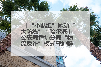 “小贴纸”撬动“大防线”：哈尔滨市公安局香坊分局“物流反诈”模式守护群众“钱袋子”