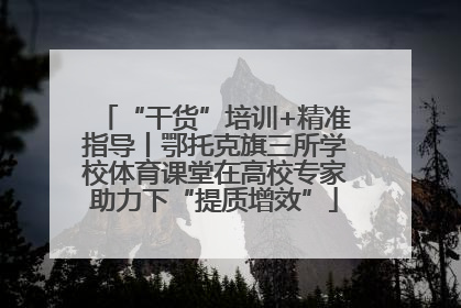 “干货”培训+精准指导丨鄂托克旗三所学校体育课堂在高校专家助力下“提质增效”