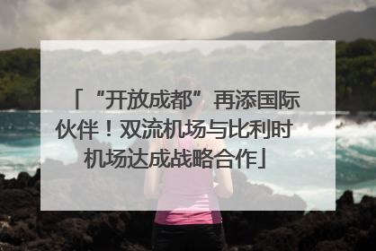 “开放成都”再添国际伙伴！双流机场与比利时机场达成战略合作