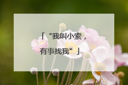 “我叫小索，有事找我”