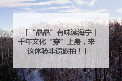 “晶晶”有味读海宁｜千年文化“穿”上身，来这体验非遗旅拍！