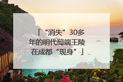 “消失”30多年的明代蜀端王陵在成都“现身”