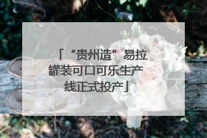 “贵州造”易拉罐装可口可乐生产线正式投产