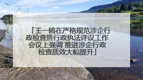 王一鸥在严格规范涉企行政检查暨行政执法评议工作会议上强调 推进涉企行政检查质效大幅提升