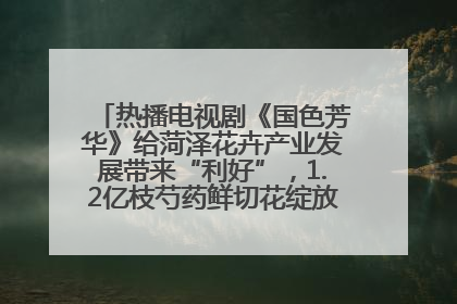热播电视剧《国色芳华》给菏泽花卉产业发展带来“利好”，1.2亿枝芍药鲜切花绽放“国色芳华”