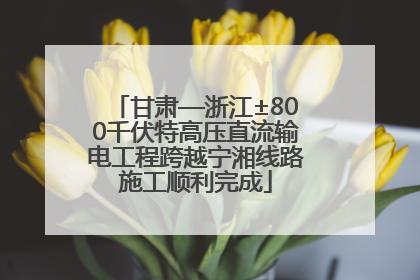 甘肃—浙江±800千伏特高压直流输电工程跨越宁湘线路施工顺利完成