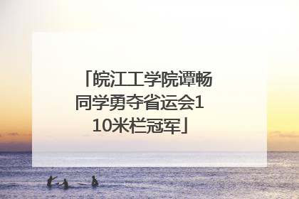 皖江工学院谭畅同学勇夺省运会110米栏冠军