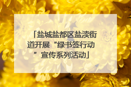 盐城盐都区盐渎街道开展“绿书签行动”宣传系列活动