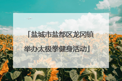 盐城市盐都区龙冈镇举办太极拳健身活动