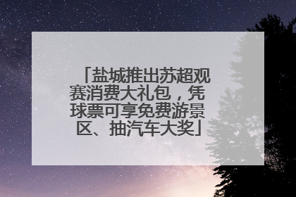 盐城推出苏超观赛消费大礼包，凭球票可享免费游景区、抽汽车大奖