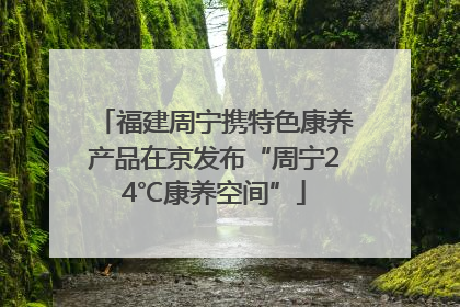 福建周宁携特色康养产品在京发布“周宁24℃康养空间”
