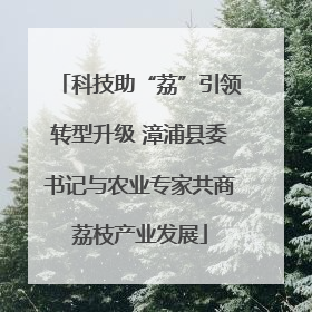科技助“荔”引领转型升级 漳浦县委书记与农业专家共商荔枝产业发展