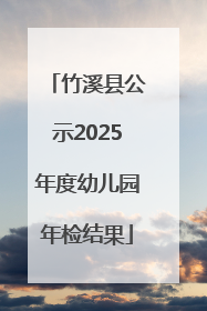 竹溪县公示2025年度幼儿园年检结果