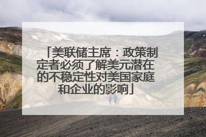 美联储主席：政策制定者必须了解美元潜在的不稳定性对美国家庭和企业的影响