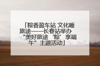 粽香盈车站 文化暖旅途——长春站举办 “美好旅途‘粽’享端午”主题活动