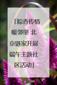 粽香传情暖邻里 北京链家开展端午主题社区活动