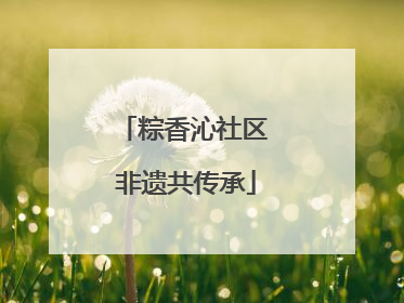 粽香沁社区 非遗共传承