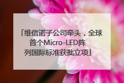 维信诺子公司牵头，全球首个Micro-LED阵列国际标准获批立项