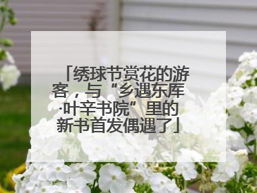 绣球节赏花的游客，与“乡遇东厍·叶辛书院”里的新书首发偶遇了