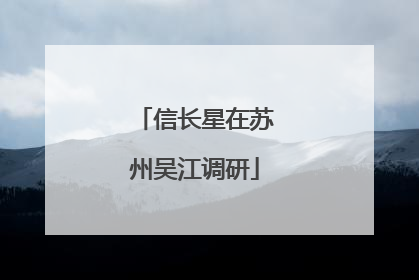 信长星在苏州吴江调研