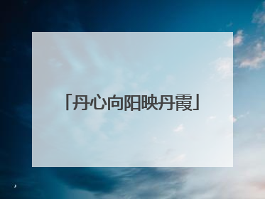 丹心向阳映丹霞