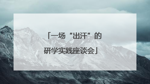 一场“出汗”的研学实践座谈会
