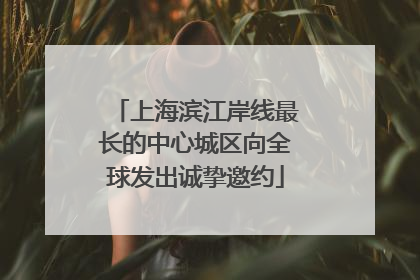 上海滨江岸线最长的中心城区向全球发出诚挚邀约