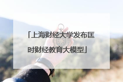 上海财经大学发布匡时财经教育大模型