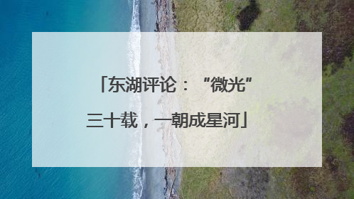 东湖评论：“微光”三十载，一朝成星河