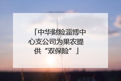 中华财险淄博中心支公司为果农提供“双保险”