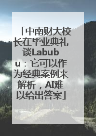 中南财大校长在毕业典礼谈Labubu：它可以作为经典案例来解析，AI难以给出答案