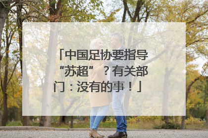 中国足协要指导“苏超”？有关部门：没有的事！