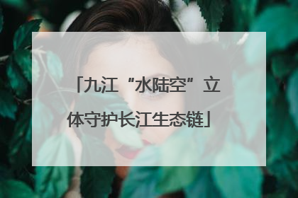 九江“水陆空”立体守护长江生态链