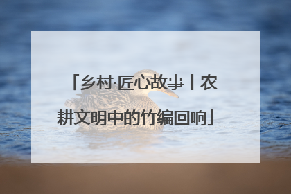 乡村·匠心故事丨农耕文明中的竹编回响