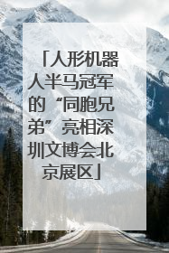 人形机器人半马冠军的“同胞兄弟”亮相深圳文博会北京展区