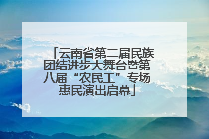 云南省第二届民族团结进步大舞台暨第八届“农民工”专场惠民演出启幕
