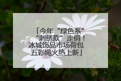今年“绿色系”“刺绣款”走俏！冰城饰品市场荷包五彩绳火热上新