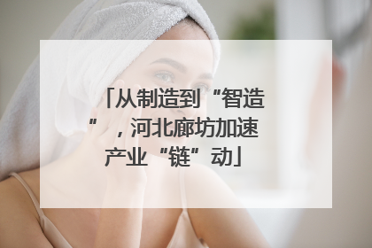 从制造到“智造”，河北廊坊加速产业“链”动