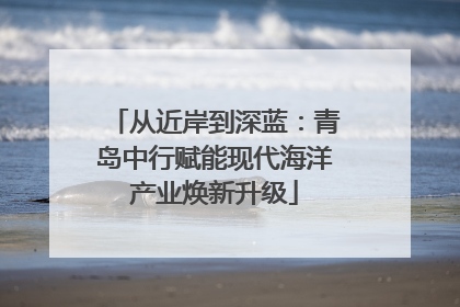 从近岸到深蓝：青岛中行赋能现代海洋产业焕新升级