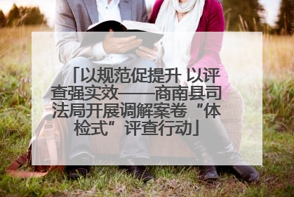 以规范促提升 以评查强实效——商南县司法局开展调解案卷“体检式”评查行动
