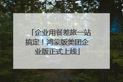 企业用餐差旅一站搞定！鸿蒙版美团企业版正式上线