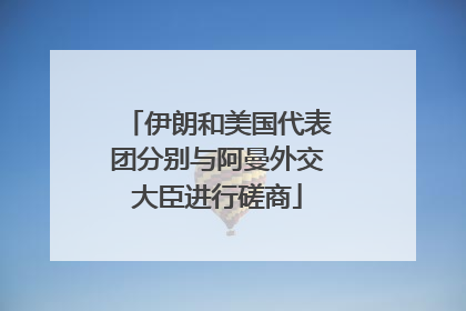 伊朗和美国代表团分别与阿曼外交大臣进行磋商