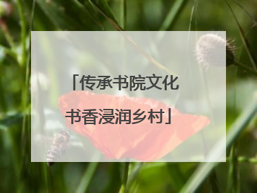 传承书院文化 书香浸润乡村